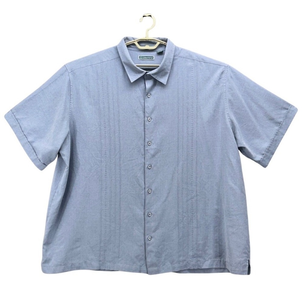 Cubavera Button Down Shirt Blue‎ 3X